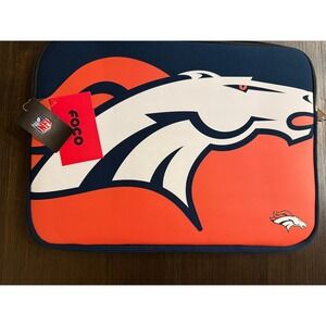 Denver Broncos Foco Brand Zippered Laptop Sleeve-NWT (15 x 11)